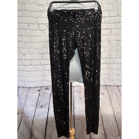 Express- High Waisted Sequin Leggings - Picture 3 of 5